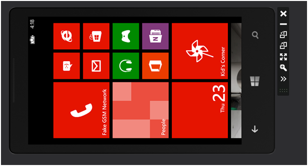 Anti-Clock wise Rotation of Emulator